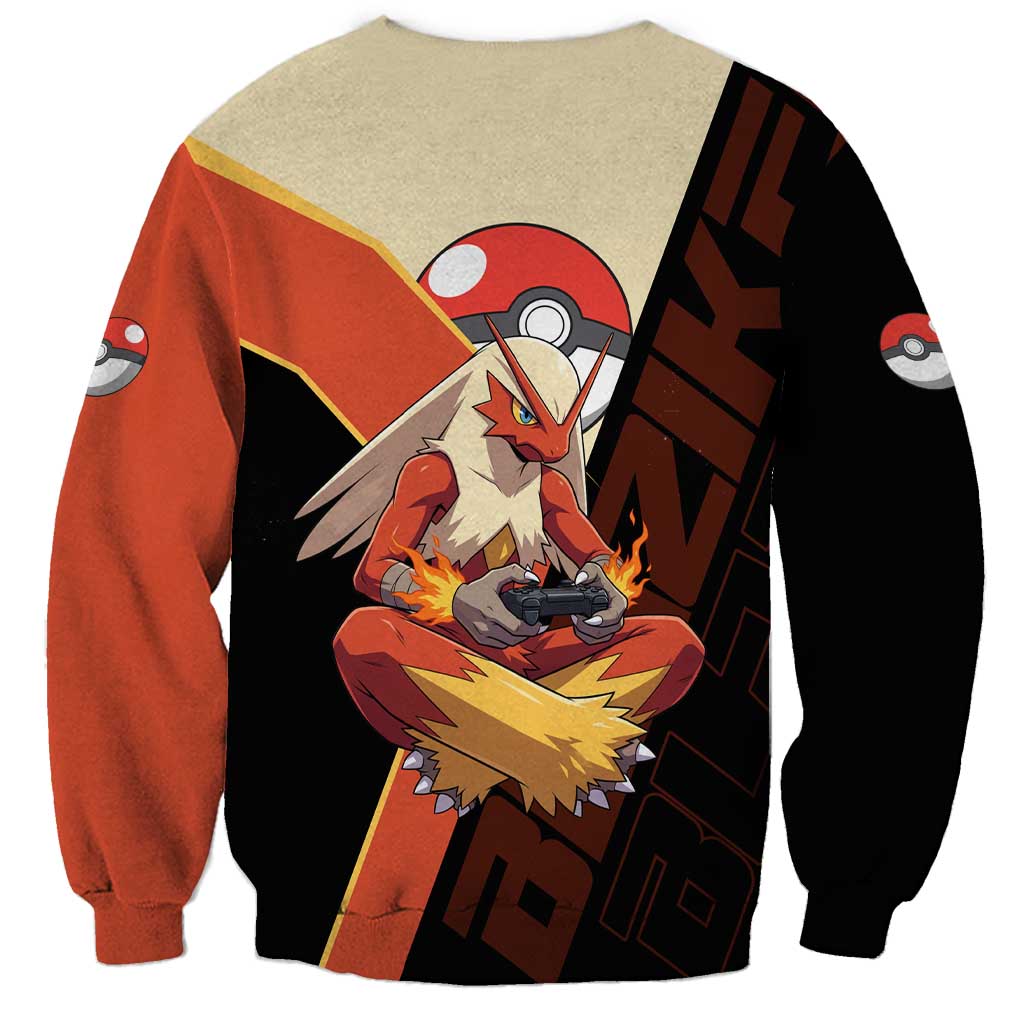 Blaziken Poké Sweatshirt Retro Anime Vector Style