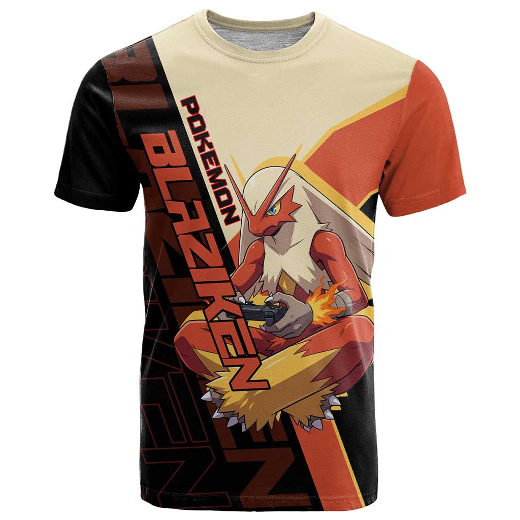Blaziken Poké T Shirt Retro Anime Vector Style
