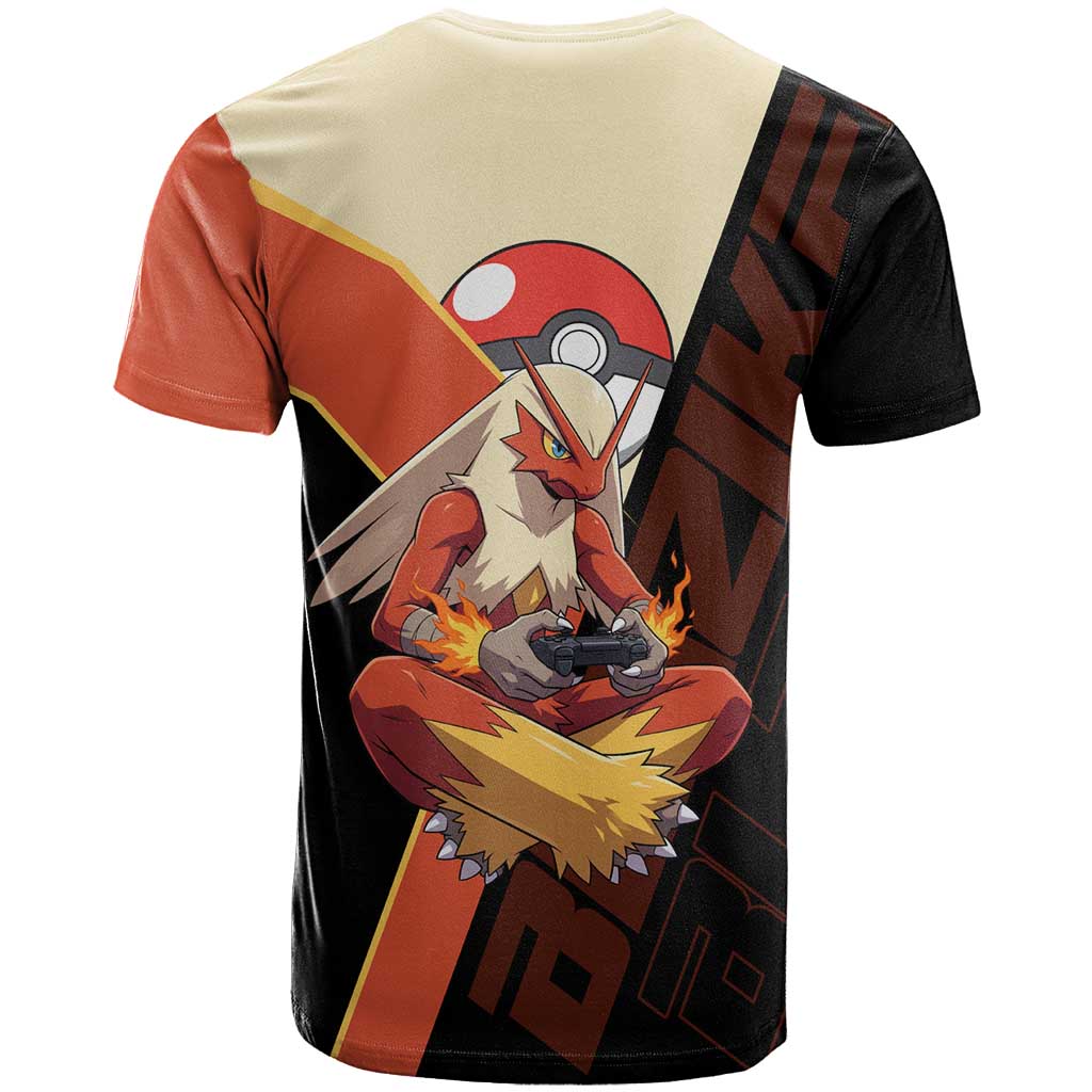 Blaziken Poké T Shirt Retro Anime Vector Style