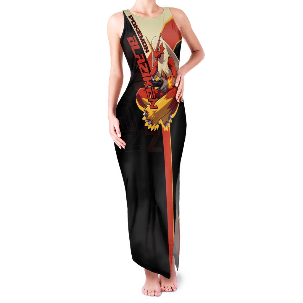 Blaziken Poké Tank Maxi Dress Retro Anime Vector Style