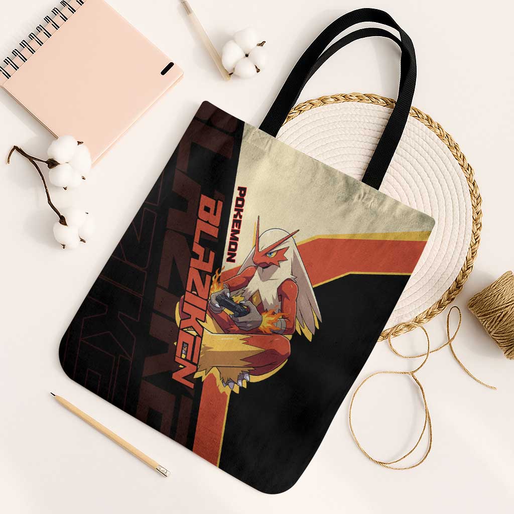 Blaziken Poké Tote Bag Retro Anime Vector Style