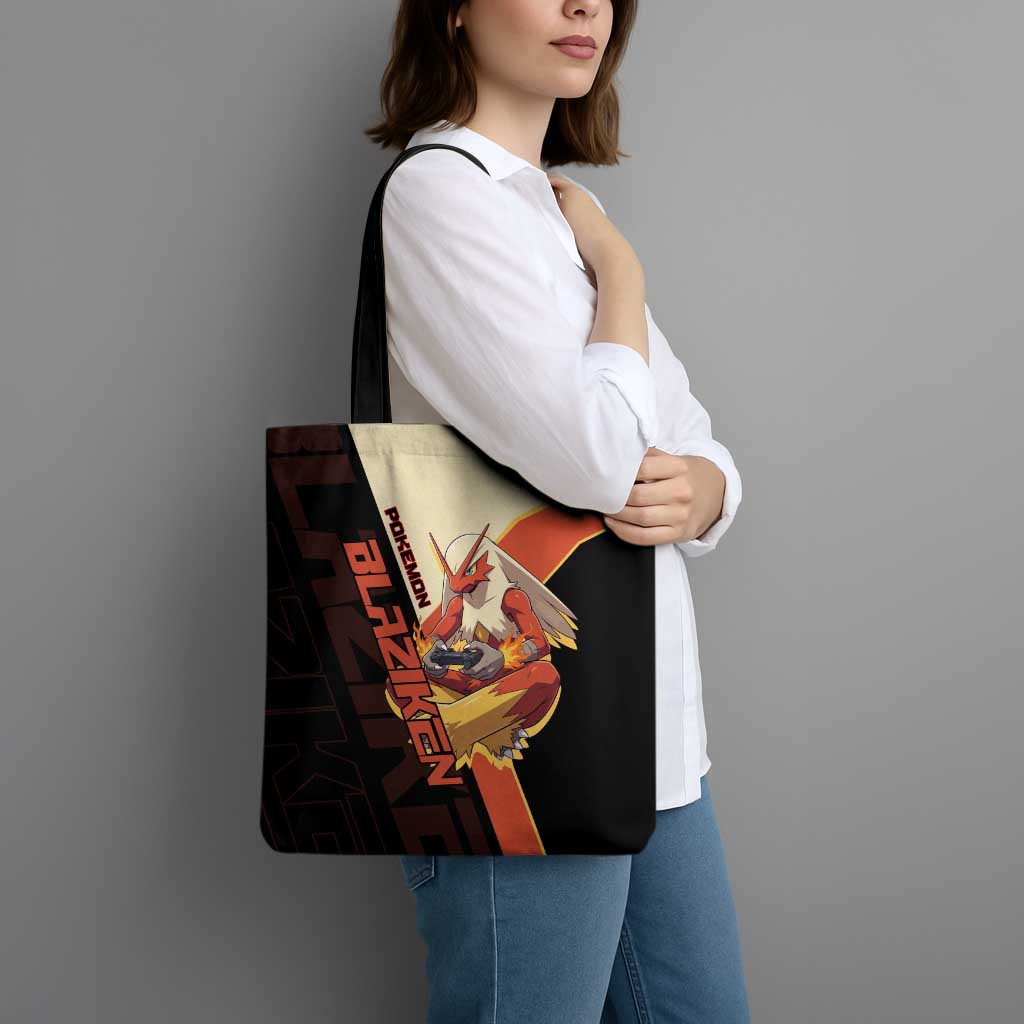 Blaziken Poké Tote Bag Retro Anime Vector Style