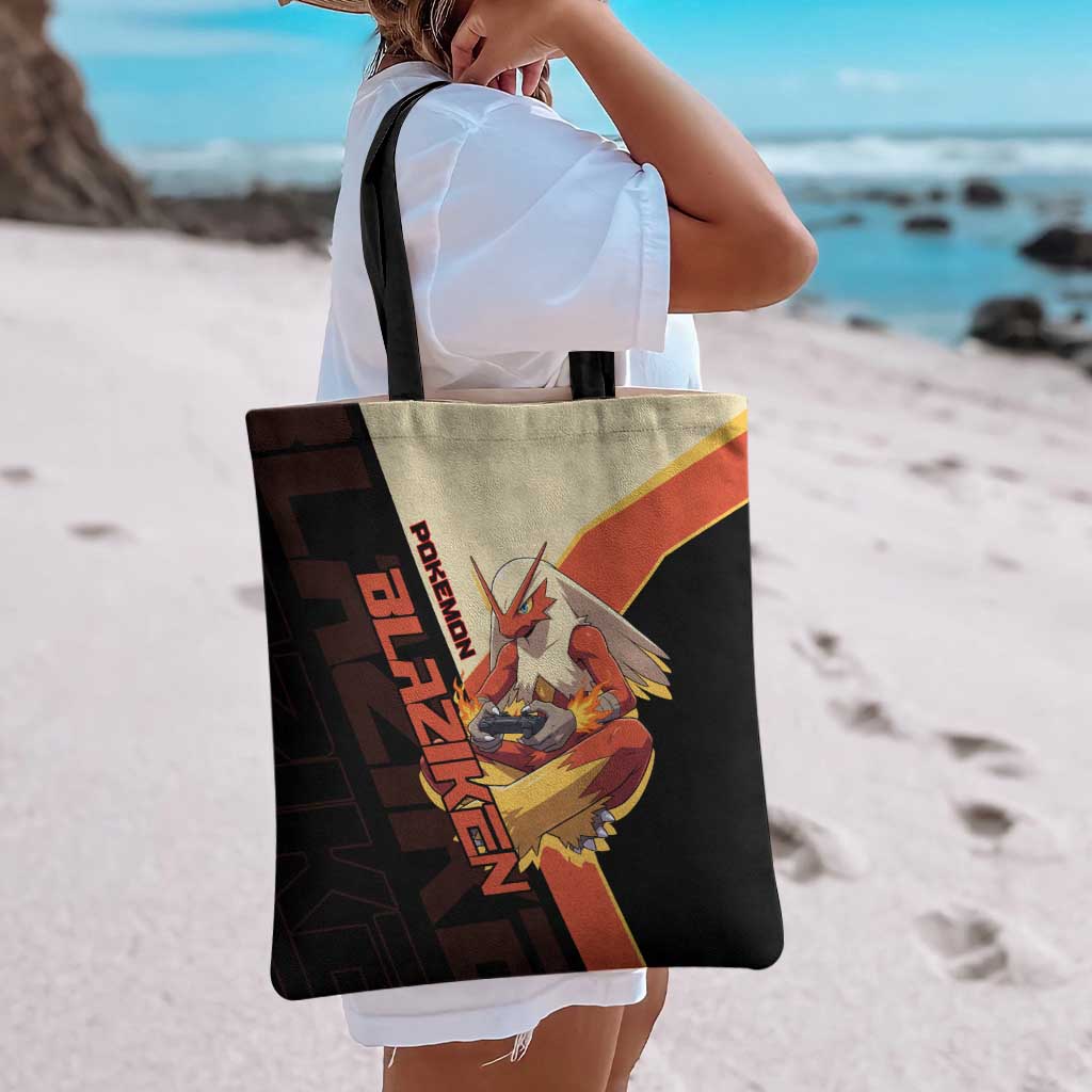 Blaziken Poké Tote Bag Retro Anime Vector Style