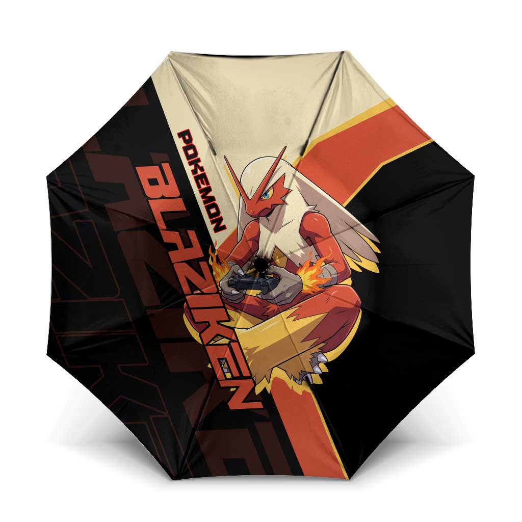 Blaziken Poké Umbrella Retro Anime Vector Style