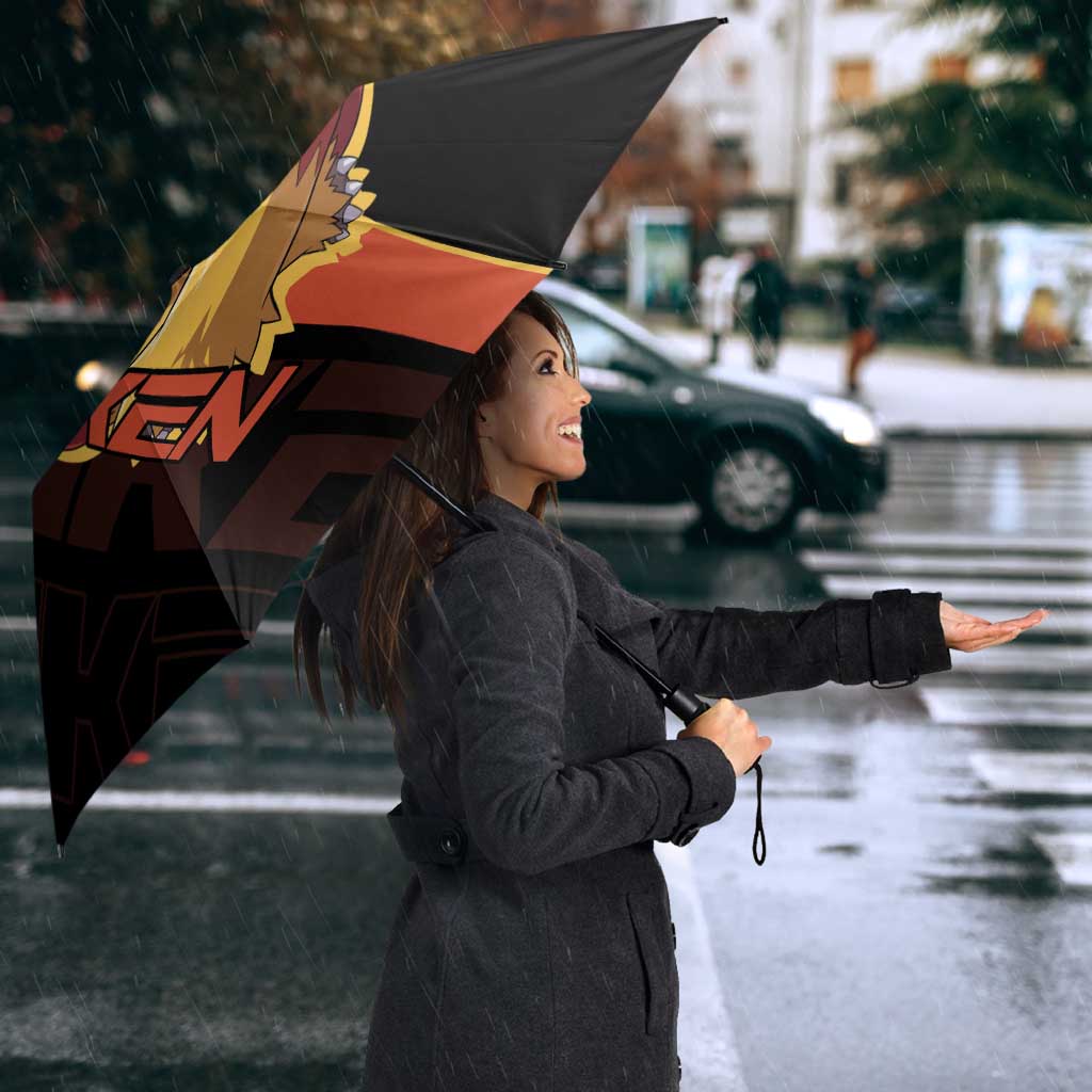 Blaziken Poké Umbrella Retro Anime Vector Style