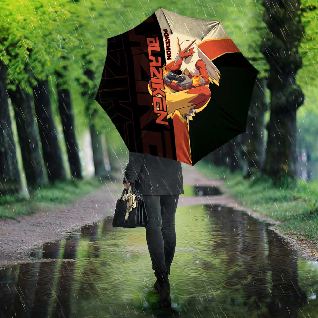 Blaziken Poké Umbrella Retro Anime Vector Style