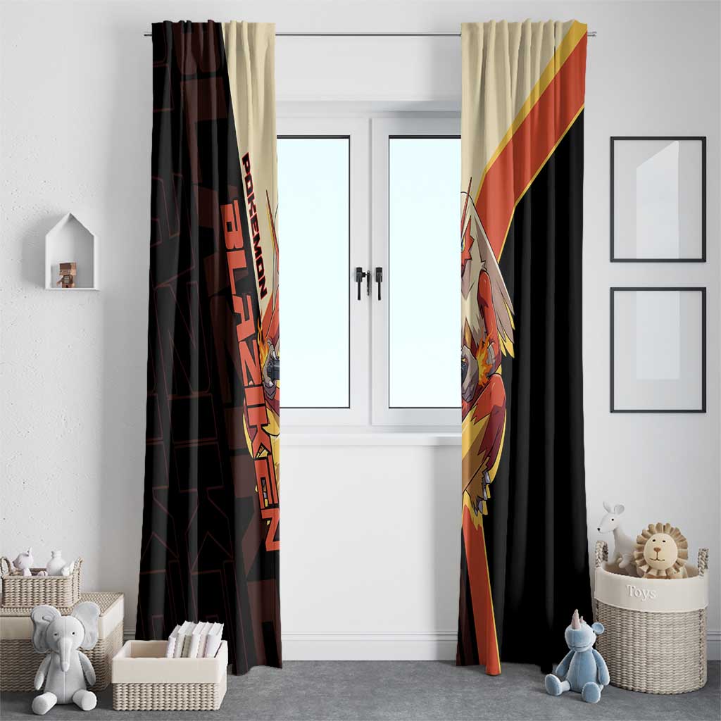 Blaziken Poké Window Curtain Retro Anime Vector Style