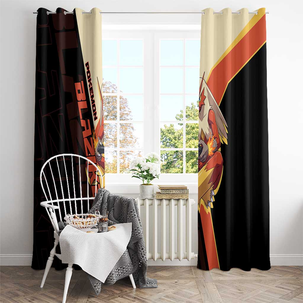 Blaziken Poké Window Curtain Retro Anime Vector Style