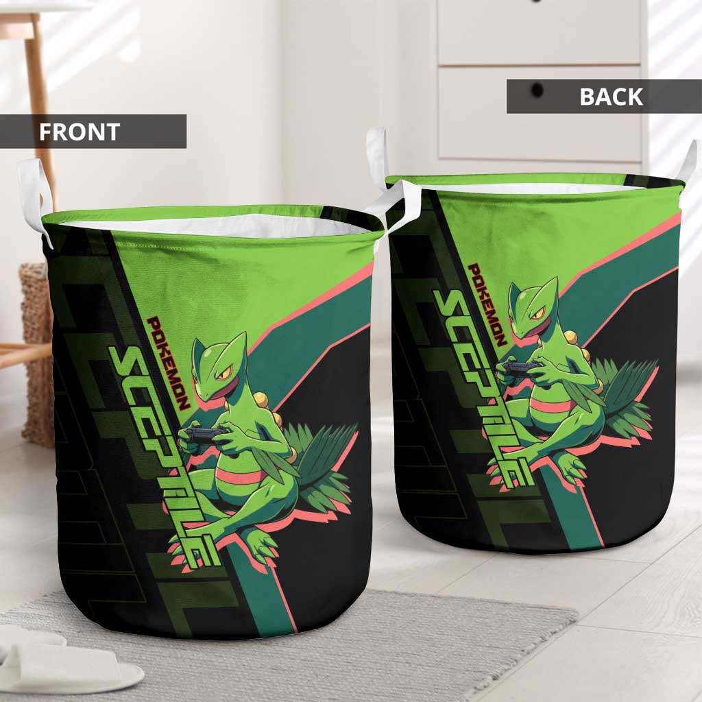 Sceptile Poké Laundry Basket Neon Retro Anime Style