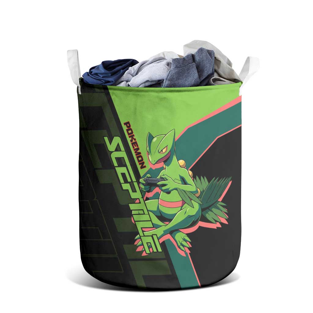 Sceptile Poké Laundry Basket Neon Retro Anime Style
