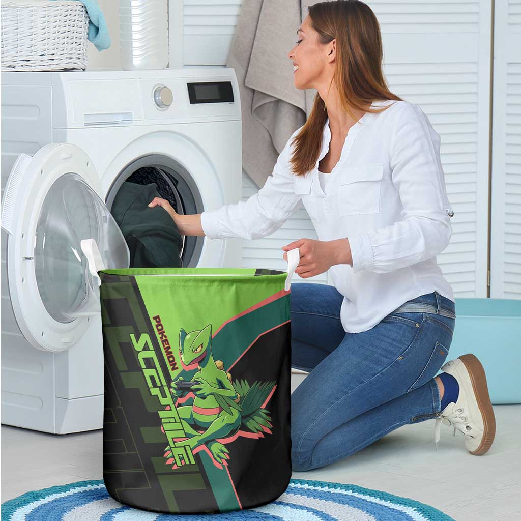 Sceptile Poké Laundry Basket Neon Retro Anime Style