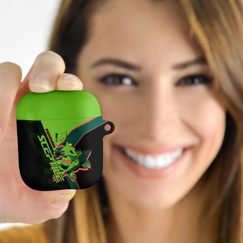 Sceptile Poké AirPods Case Neon Retro Anime Style