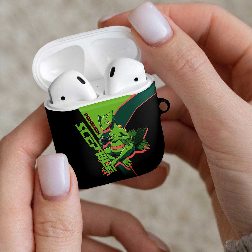Sceptile Poké AirPods Case Neon Retro Anime Style