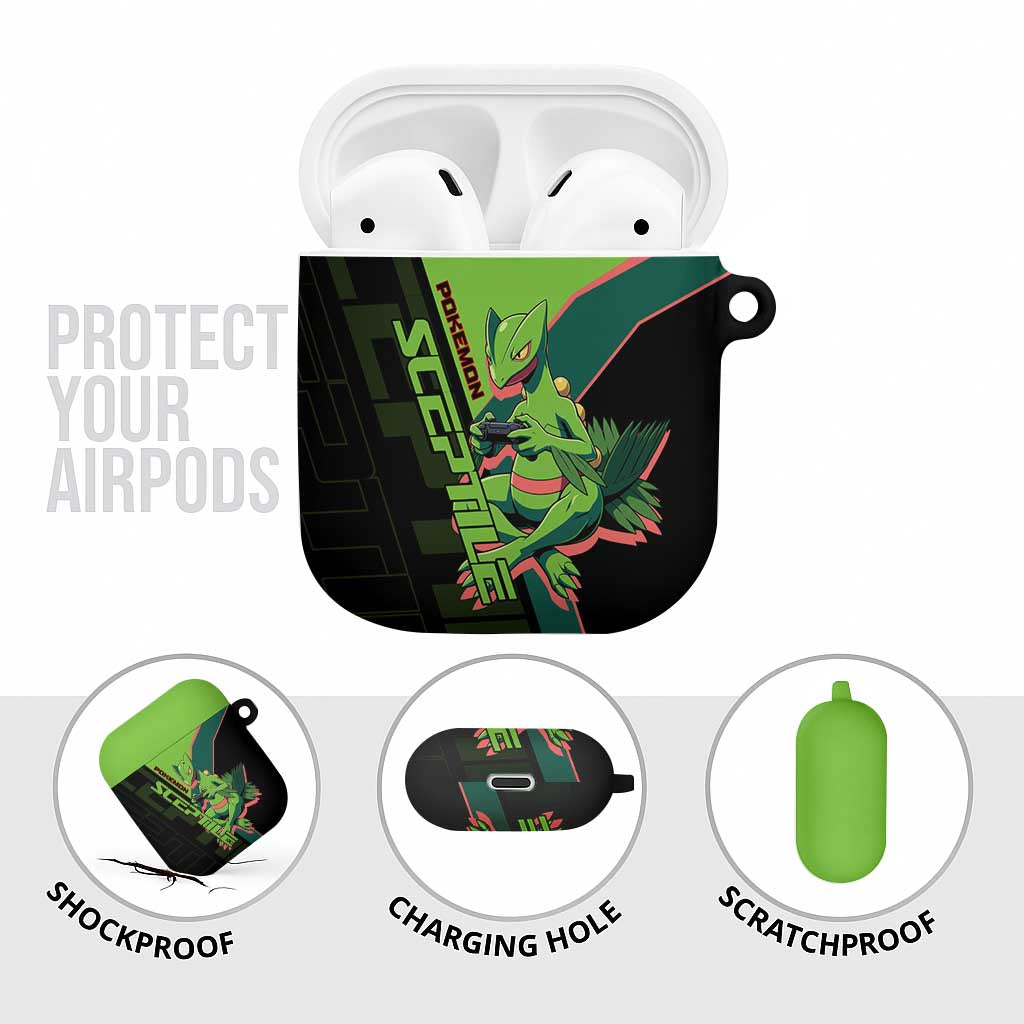 Sceptile Poké AirPods Case Neon Retro Anime Style