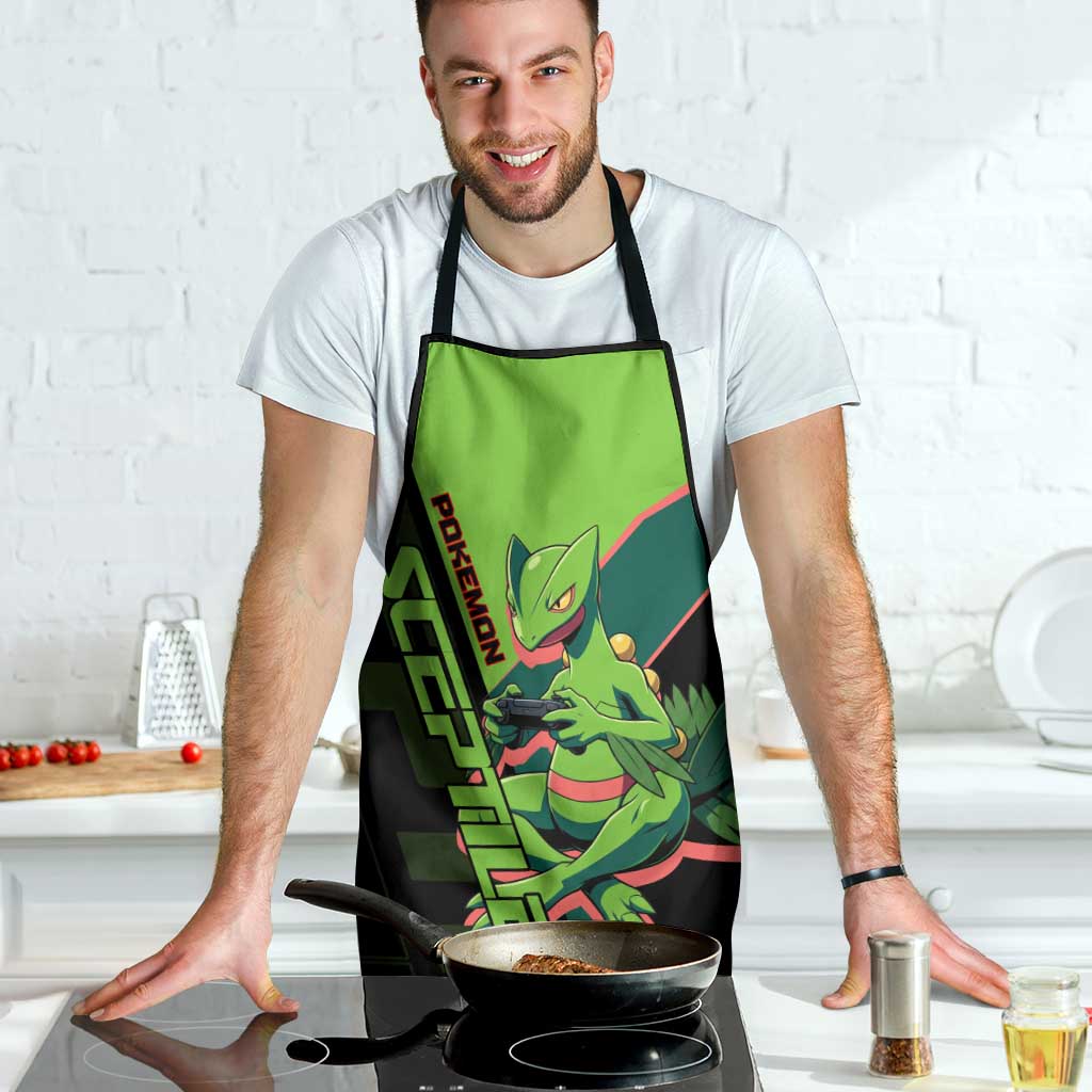Sceptile Poké Apron Neon Retro Anime Style