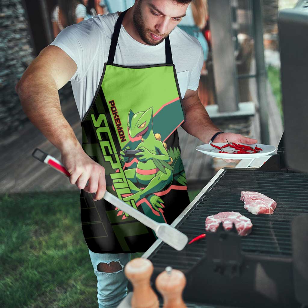 Sceptile Poké Apron Neon Retro Anime Style