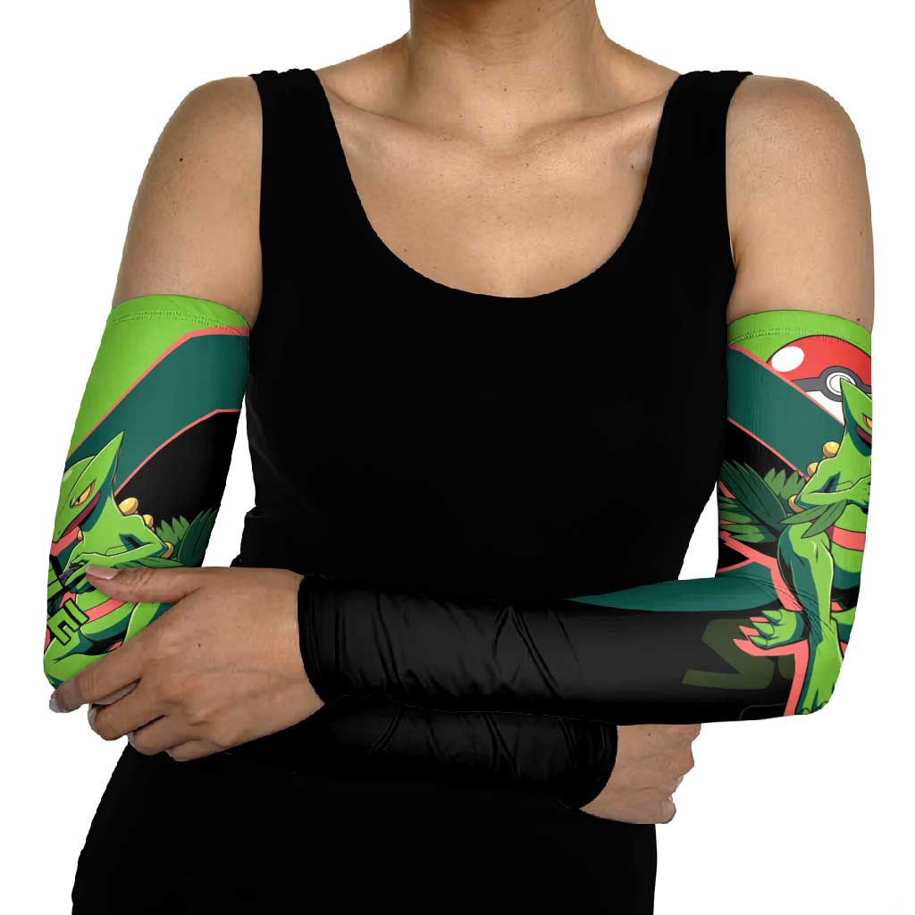 Sceptile Poké Arm Sleeves Neon Retro Anime Style