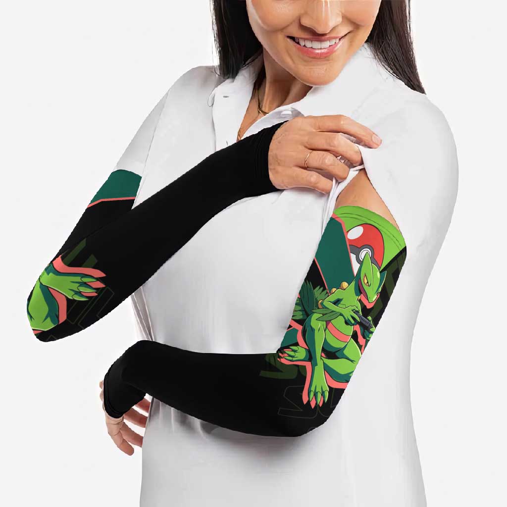 Sceptile Poké Arm Sleeves Neon Retro Anime Style