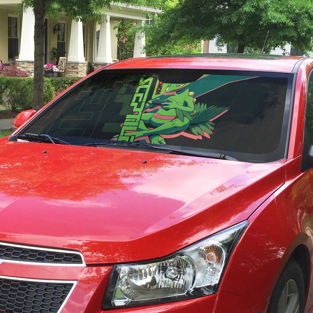 Sceptile Poké Auto Sun Shade Neon Retro Anime Style