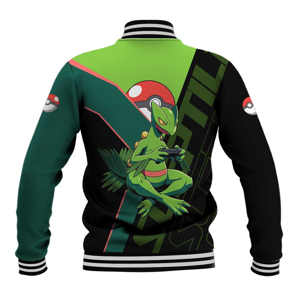 Sceptile Poké Baseball Jacket Neon Retro Anime Style