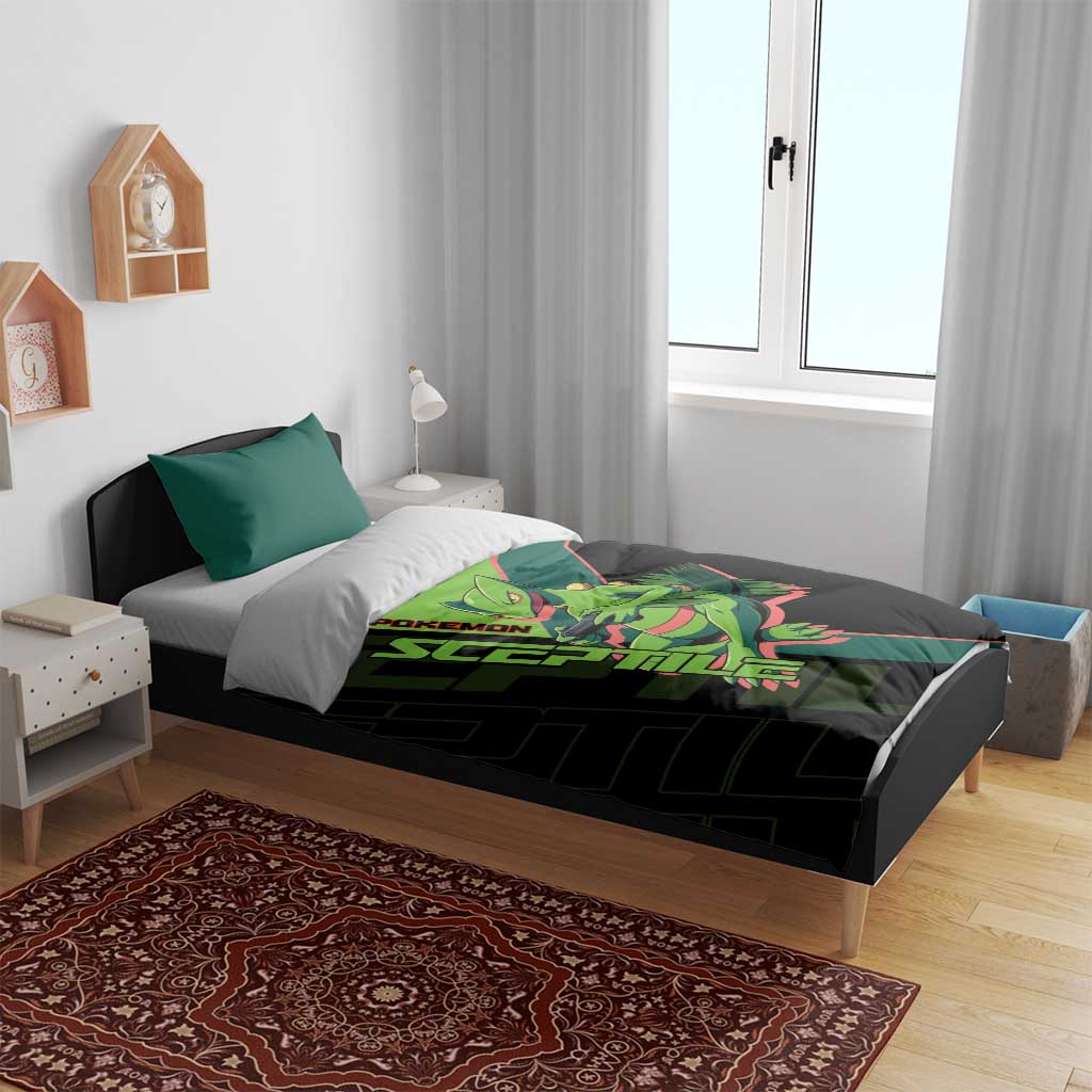 Sceptile Poké Bedding Set Neon Retro Anime Style