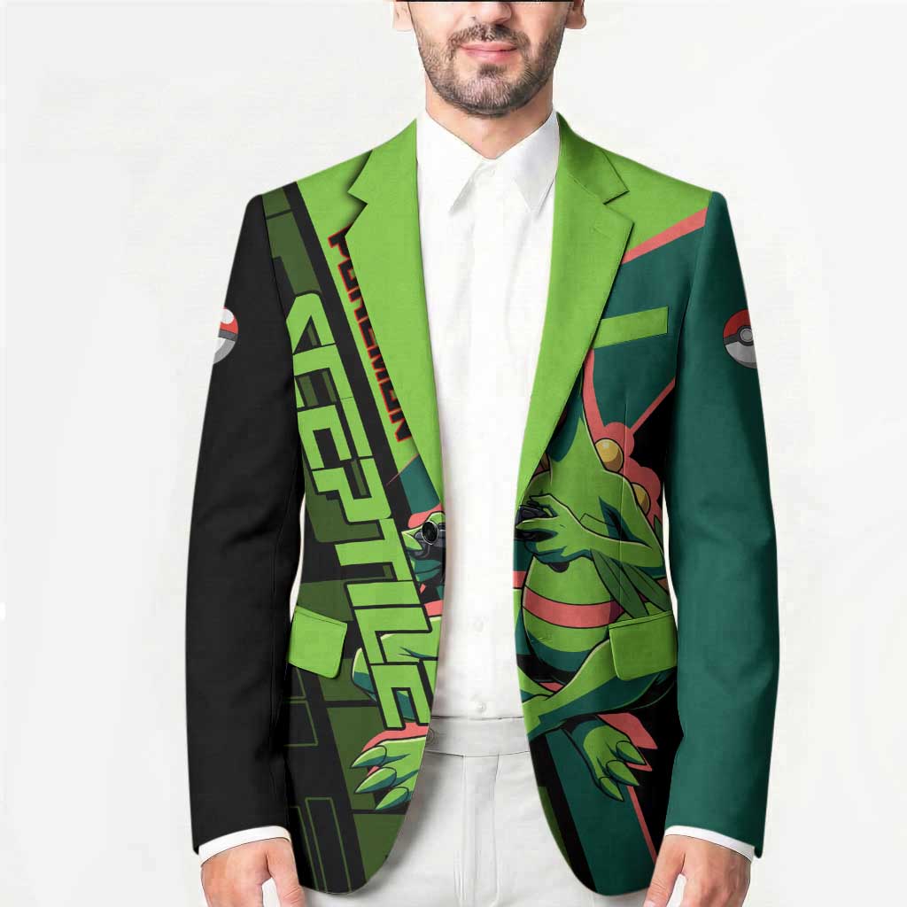 Sceptile Poké Blazer Neon Retro Anime Style