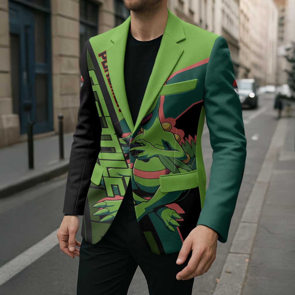 Sceptile Poké Blazer Neon Retro Anime Style