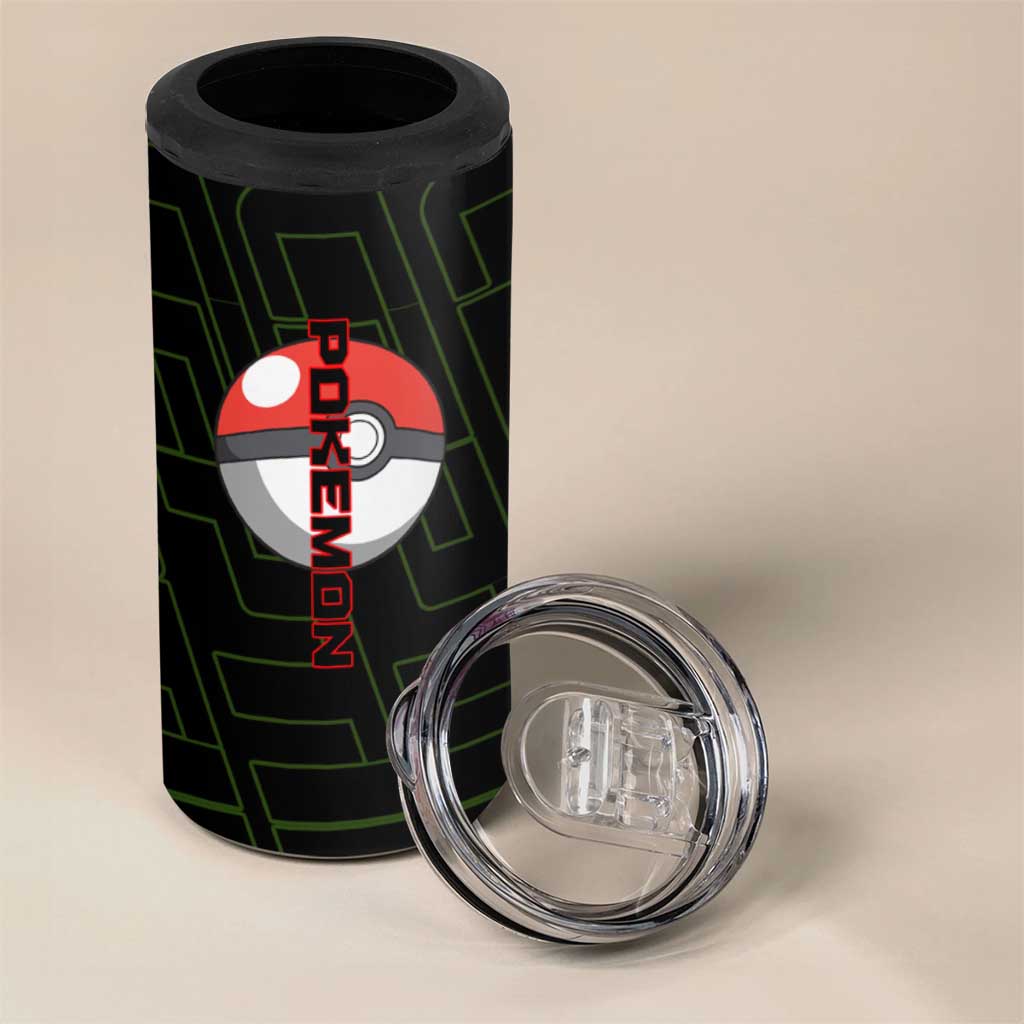 Sceptile Poké 4 in 1 Can Cooler Tumbler Neon Retro Anime Style