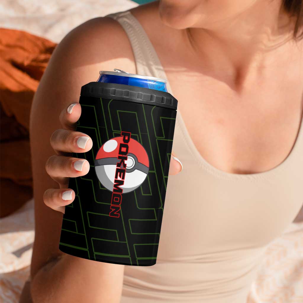 Sceptile Poké 4 in 1 Can Cooler Tumbler Neon Retro Anime Style
