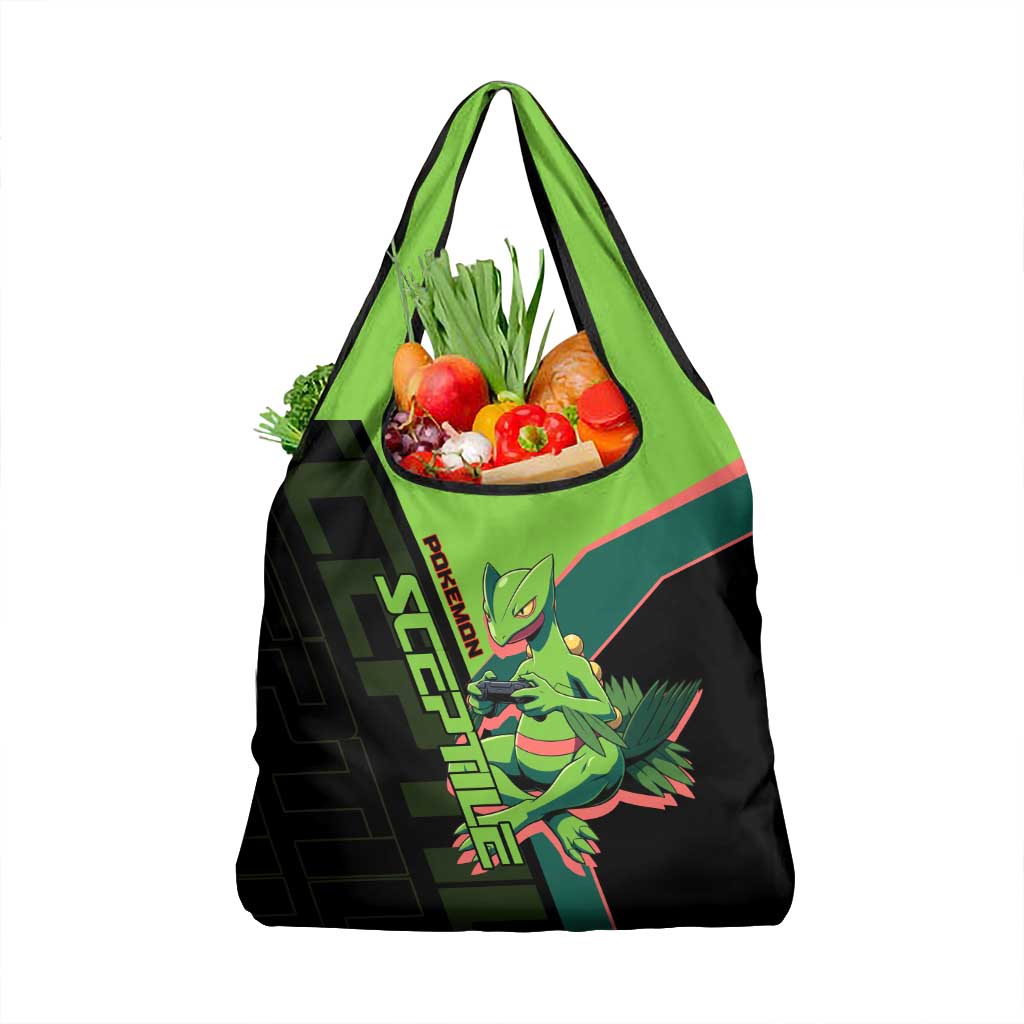 Sceptile Poké Grocery Bag Neon Retro Anime Style
