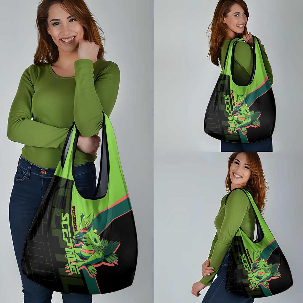 Sceptile Poké Grocery Bag Neon Retro Anime Style