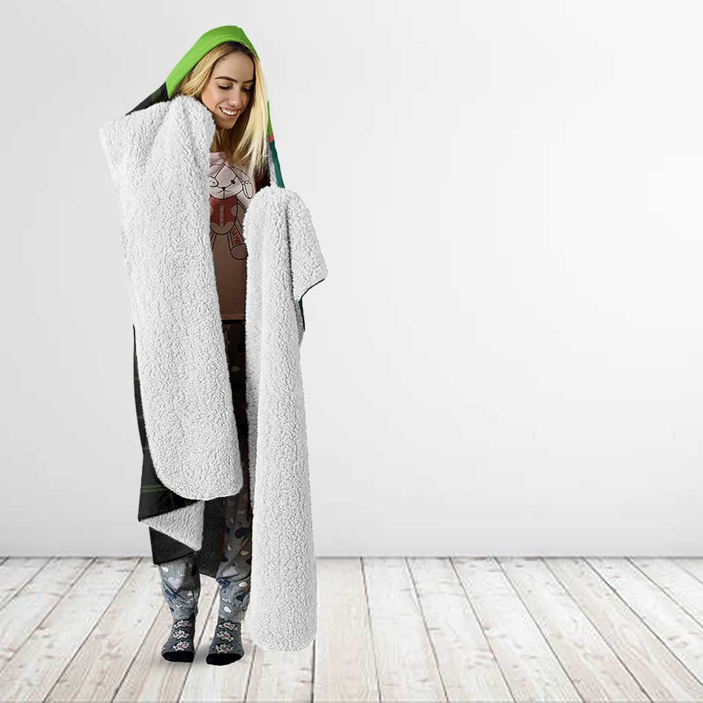 Sceptile Poké Hooded Blanket Neon Retro Anime Style