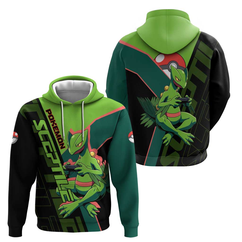 Sceptile Poké Hoodie Neon Retro Anime Style