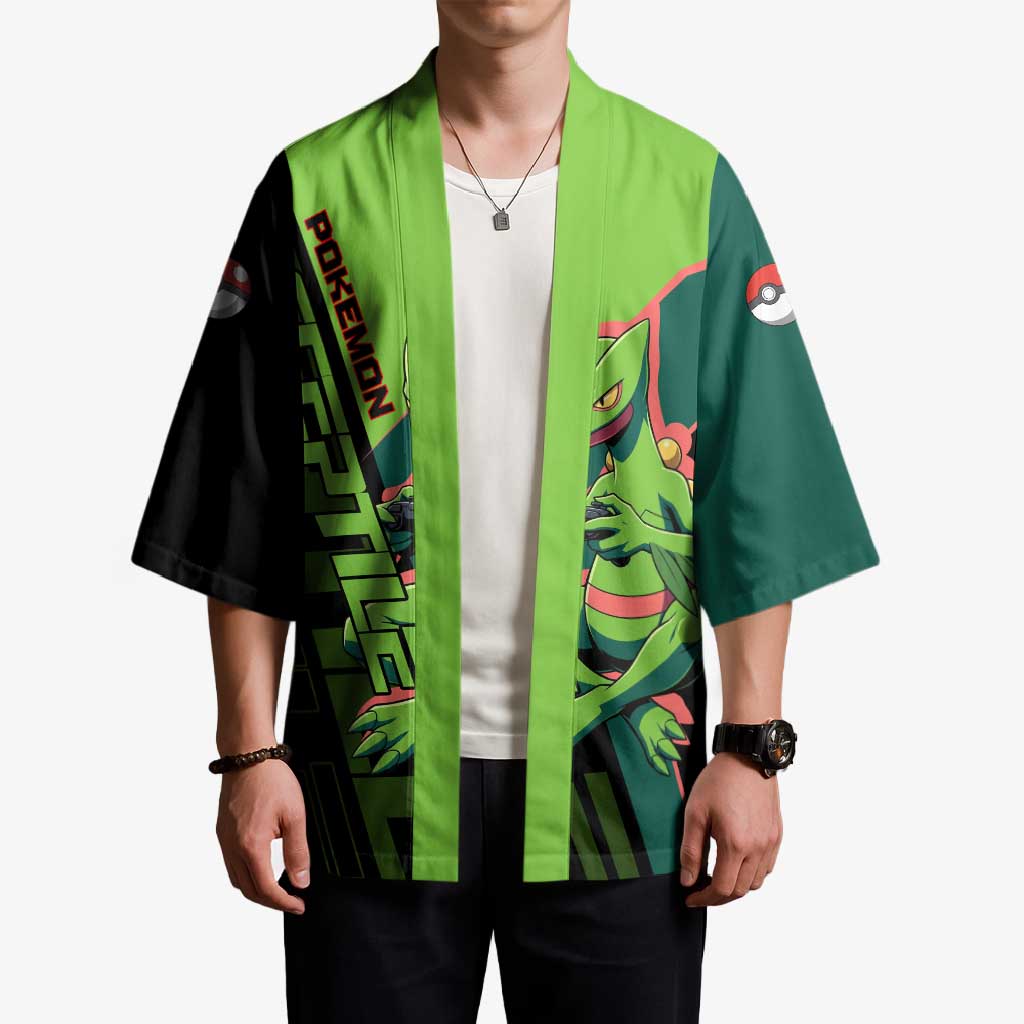Sceptile Poké Kimono Neon Retro Anime Style