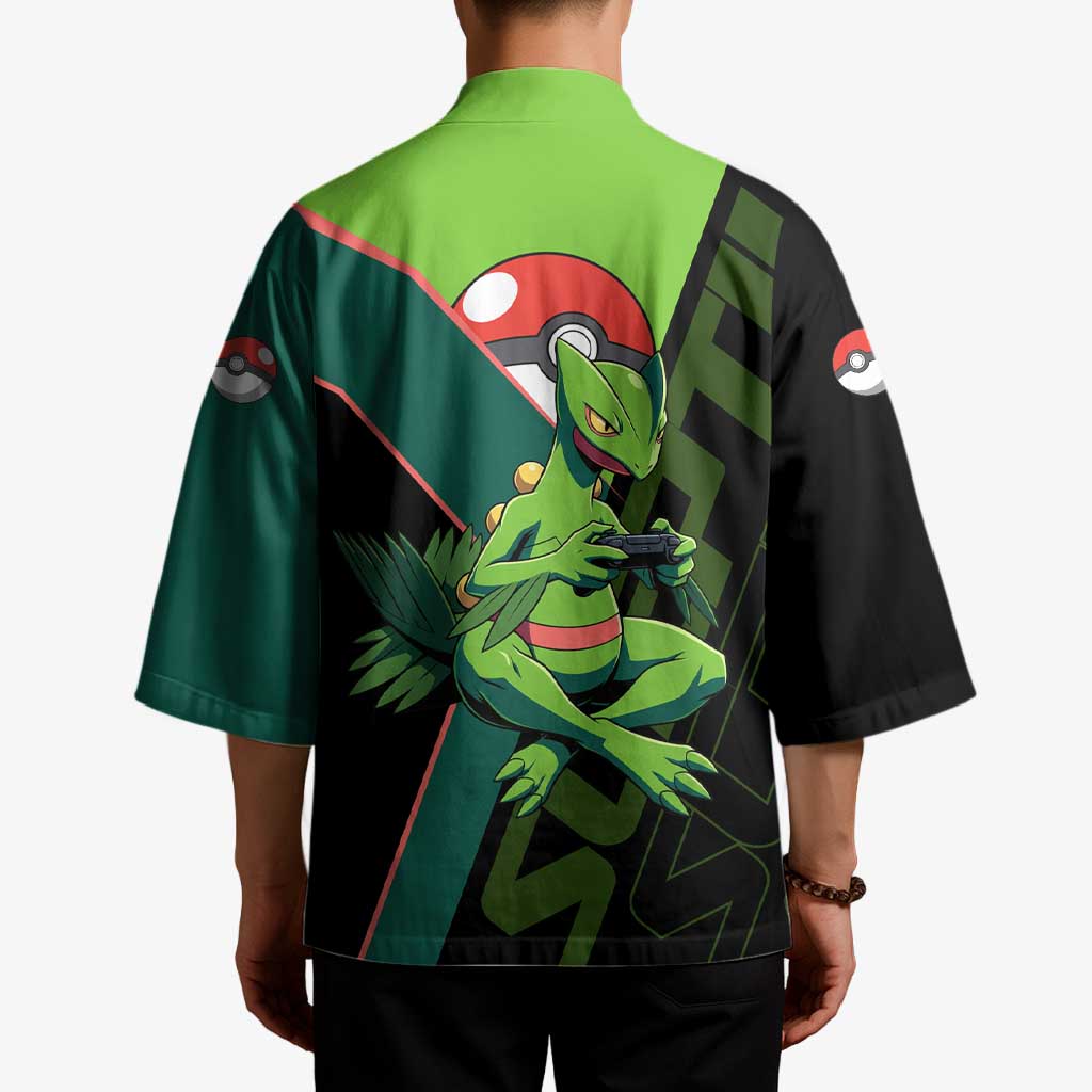 Sceptile Poké Kimono Neon Retro Anime Style