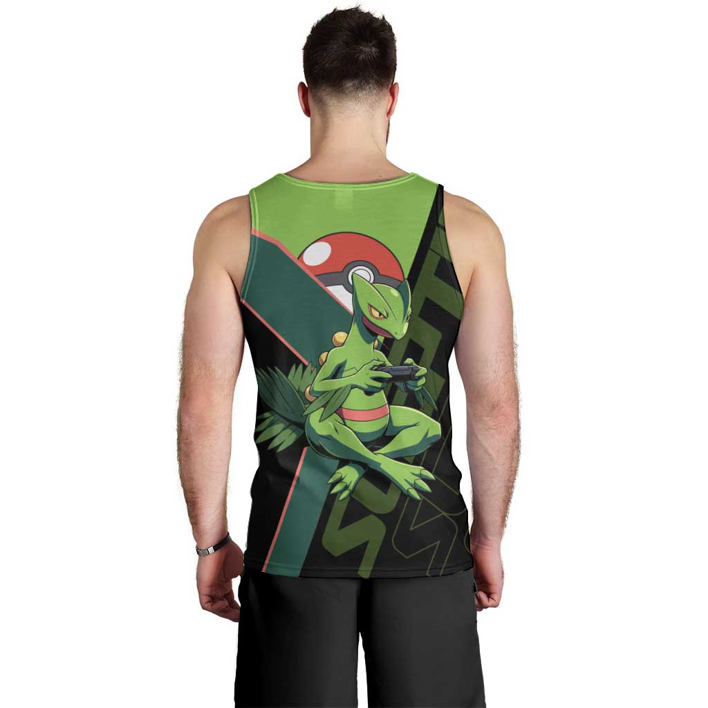 Sceptile Poké Men Tank Top Neon Retro Anime Style