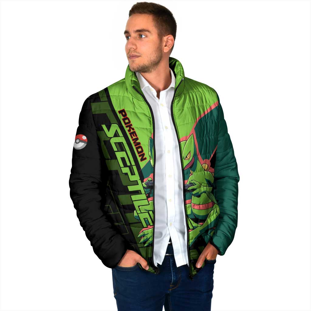 Sceptile Poké Padded Jacket Neon Retro Anime Style