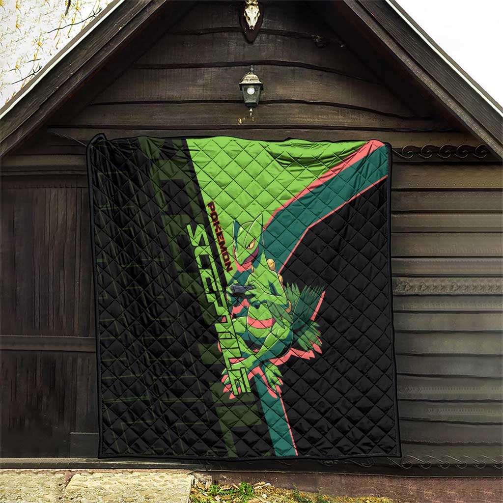 Sceptile Poké Quilt Neon Retro Anime Style