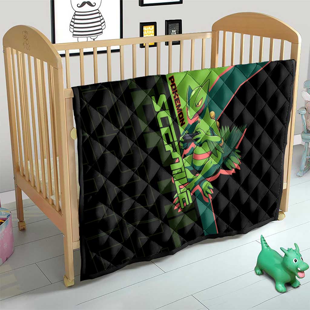 Sceptile Poké Quilt Neon Retro Anime Style