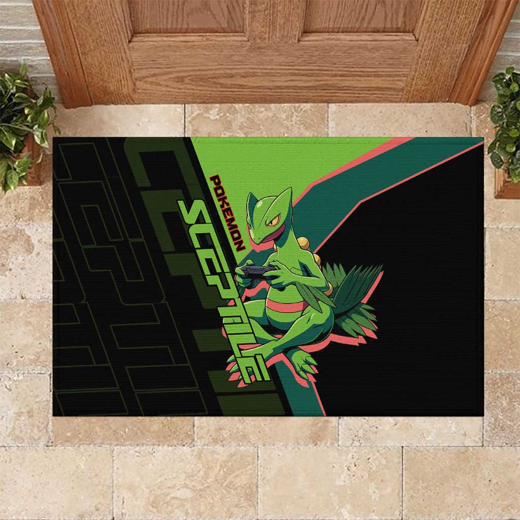 Sceptile Poké Rubber Doormat Neon Retro Anime Style