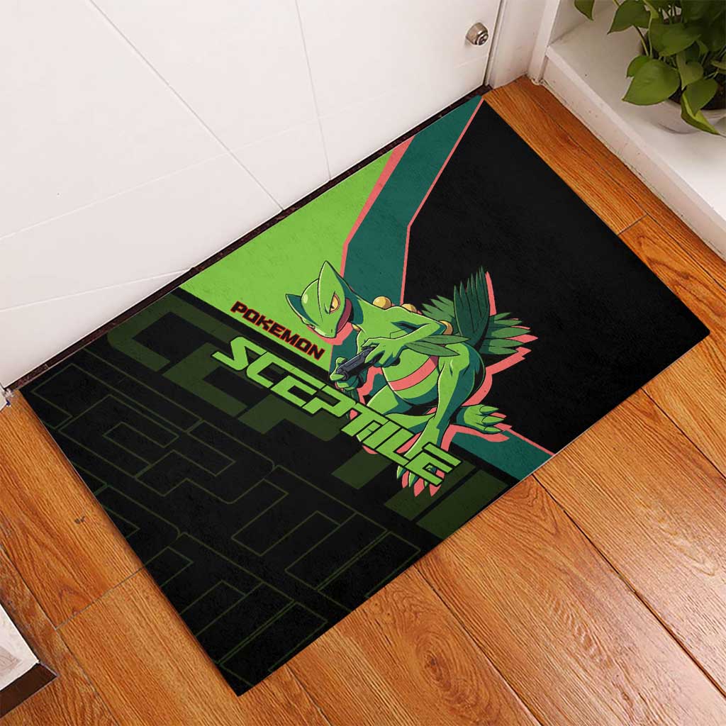 Sceptile Poké Rubber Doormat Neon Retro Anime Style