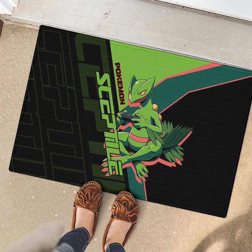 Sceptile Poké Rubber Doormat Neon Retro Anime Style