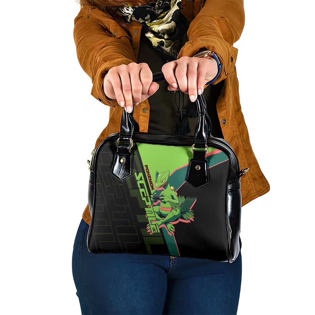 Sceptile Poké Shoulder Handbag Neon Retro Anime Style