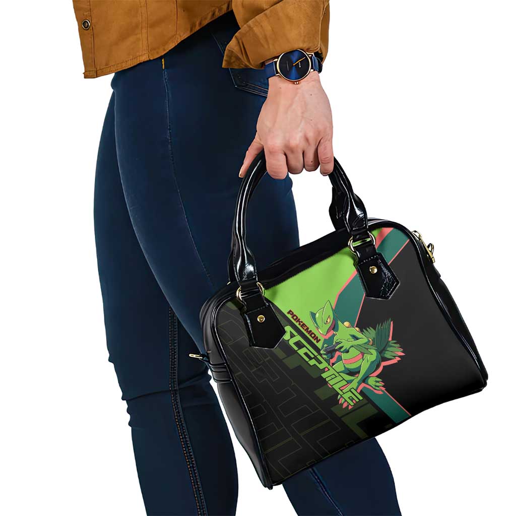 Sceptile Poké Shoulder Handbag Neon Retro Anime Style