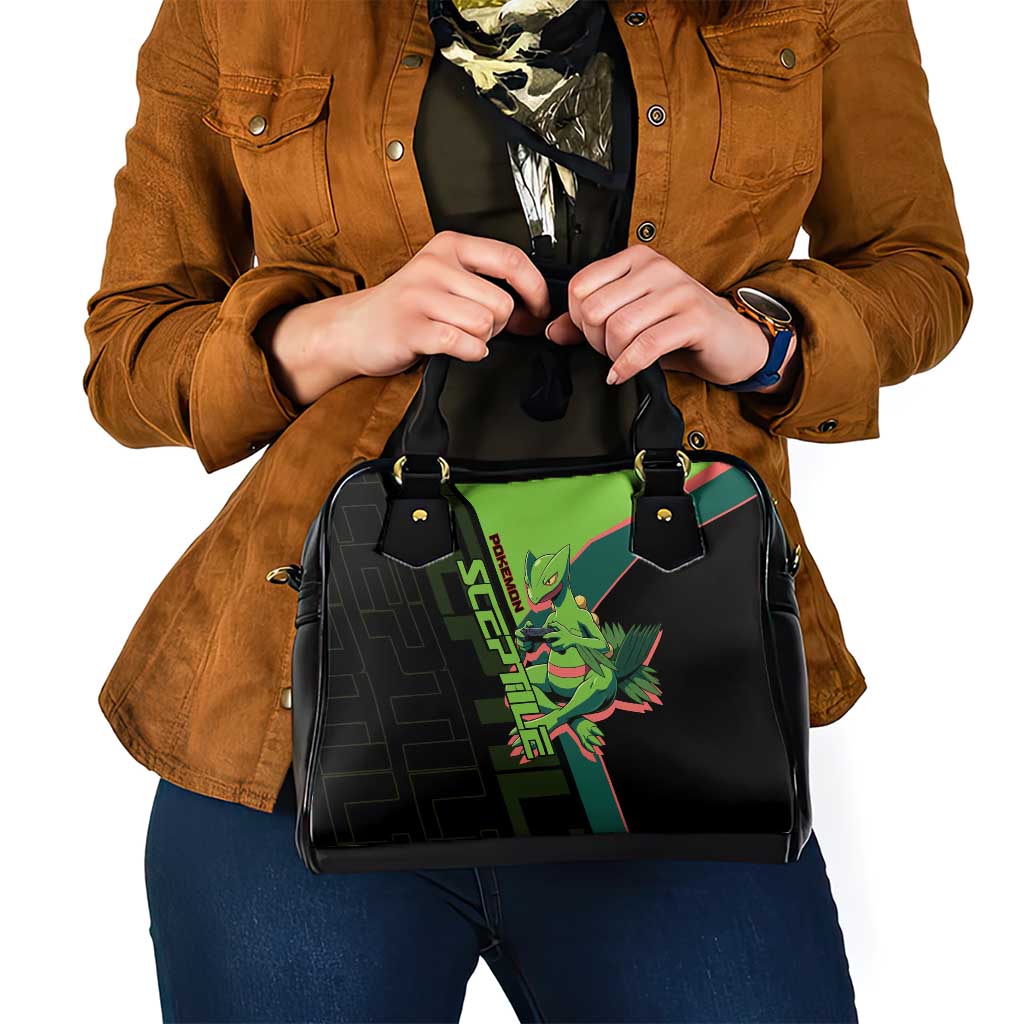 Sceptile Poké Shoulder Handbag Neon Retro Anime Style