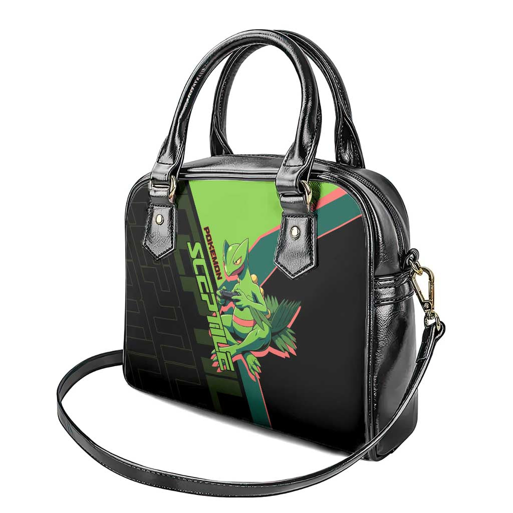 Sceptile Poké Shoulder Handbag Neon Retro Anime Style