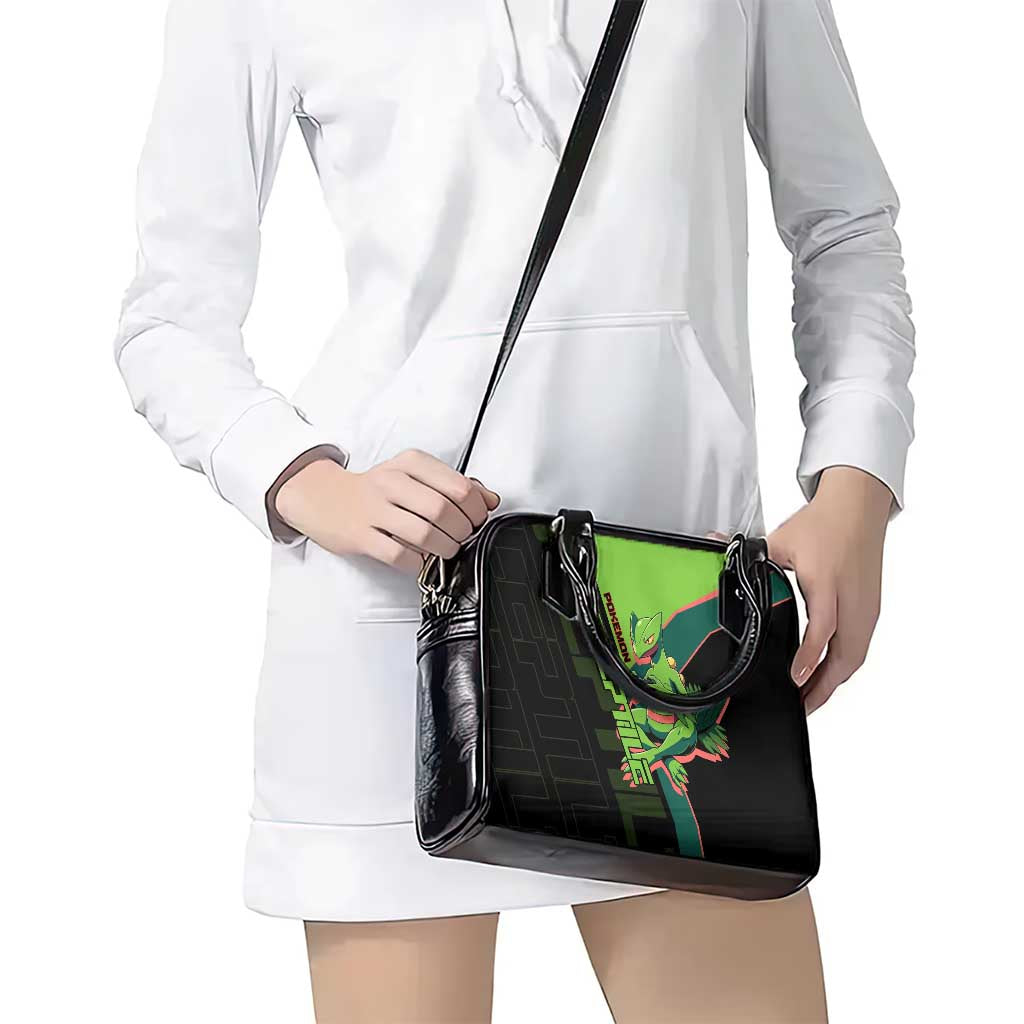 Sceptile Poké Shoulder Handbag Neon Retro Anime Style