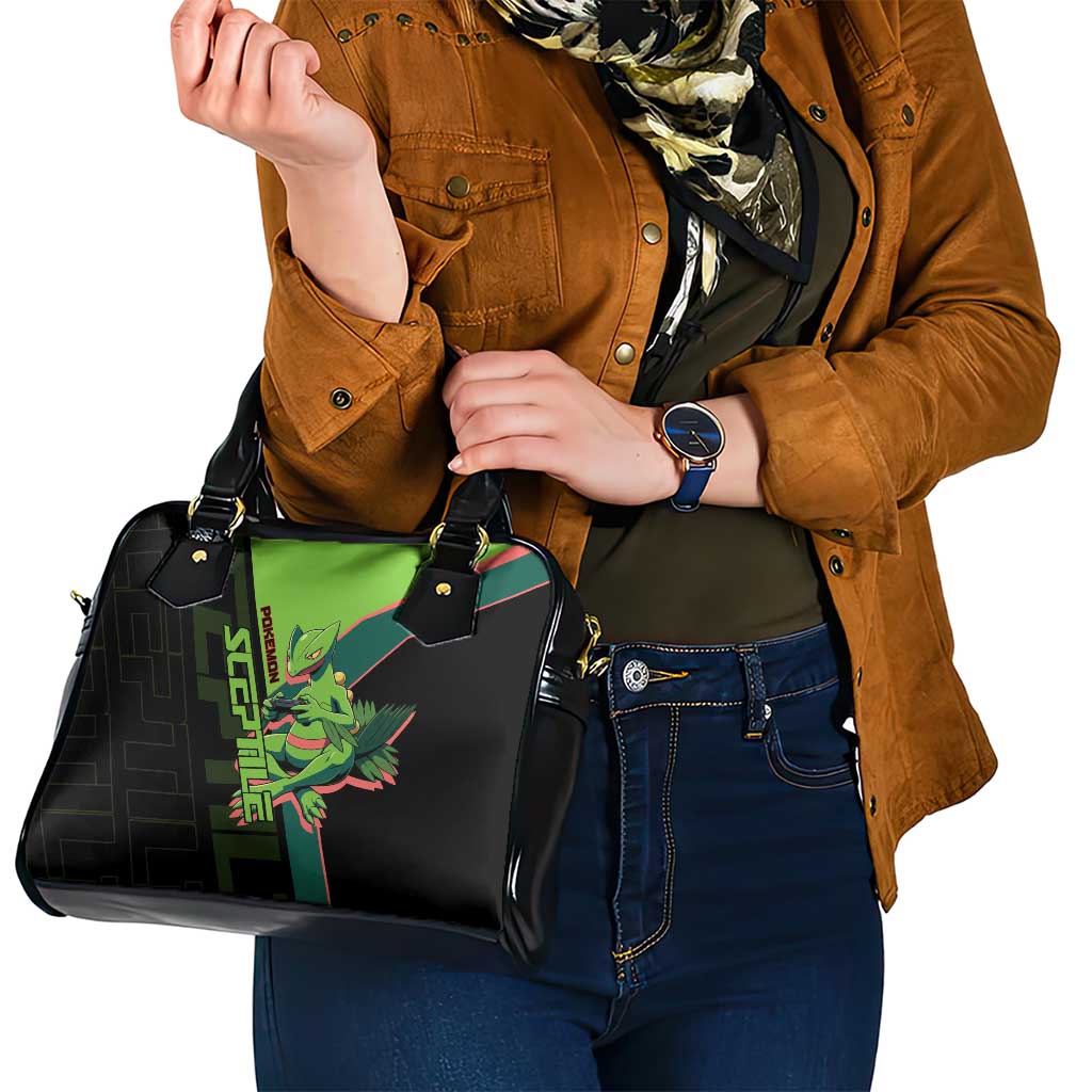 Sceptile Poké Shoulder Handbag Neon Retro Anime Style