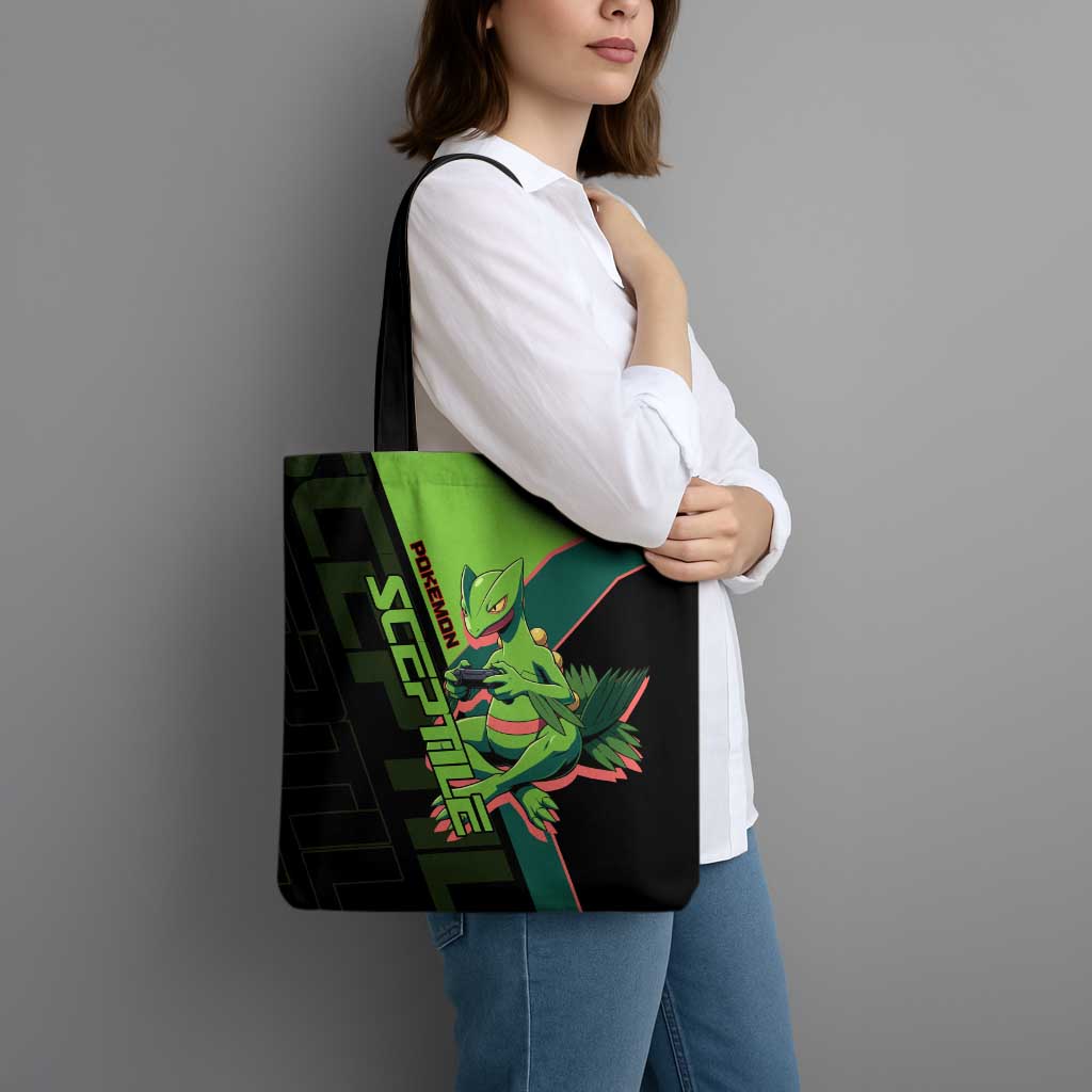 Sceptile Poké Tote Bag Neon Retro Anime Style