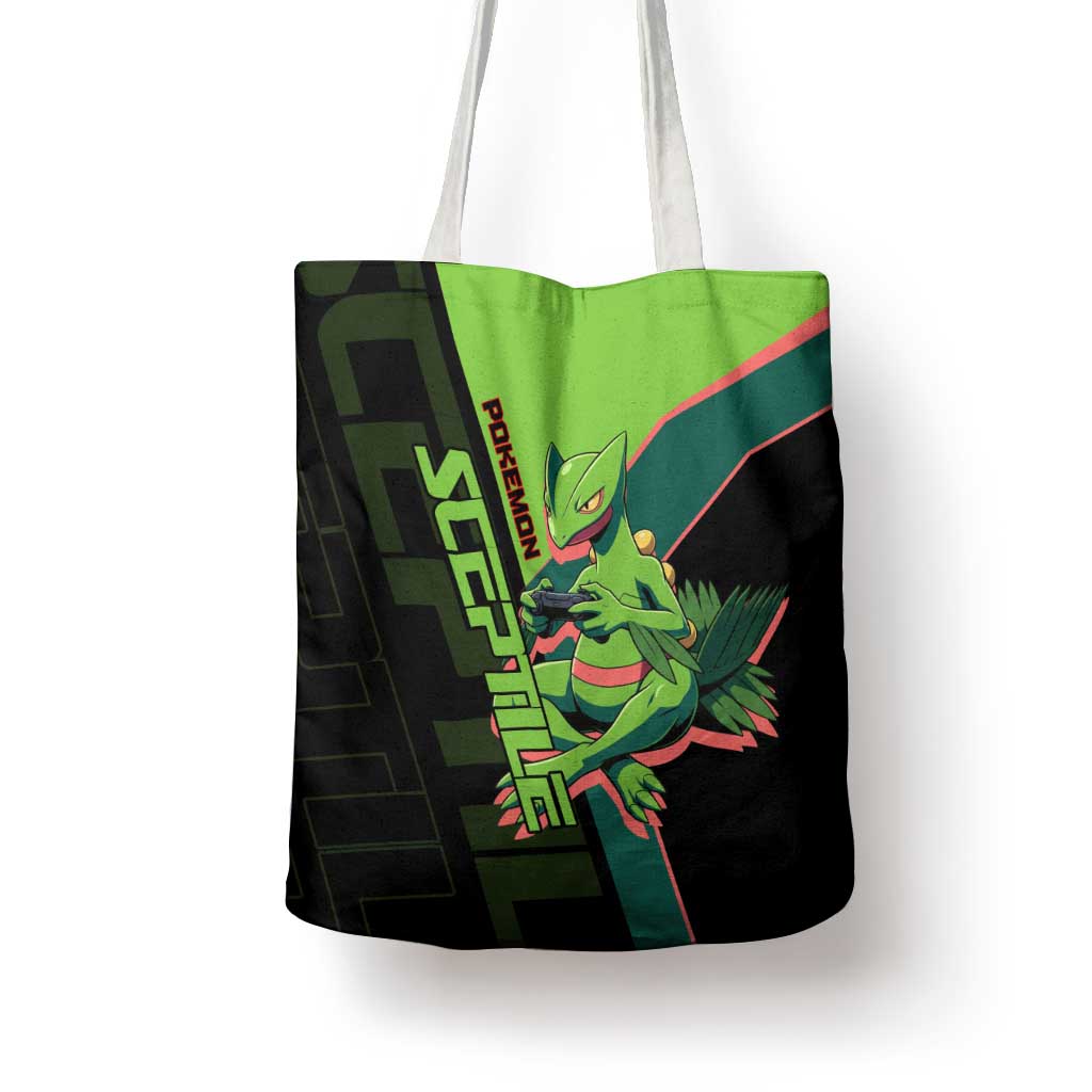 Sceptile Poké Tote Bag Neon Retro Anime Style
